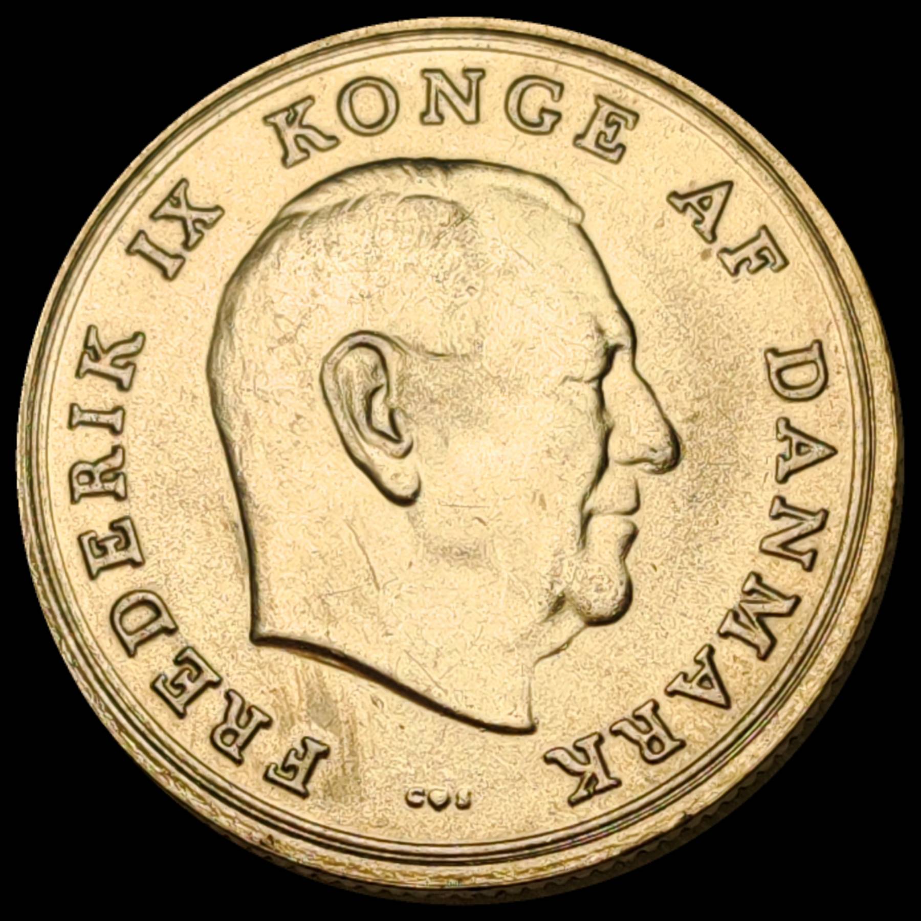 1-Krone-1965---Danmark-Die-Scratch-&-Rusted-Die